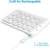 imageiClever Number Pad KP08 Bluetooth Number Pad Ultra Slim and Lightweight USBC Charge Number Pad for Laptop iPad Mac iMac Tablet PC Desktop
