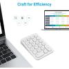 imageiClever Number Pad KP08 Bluetooth Number Pad Ultra Slim and Lightweight USBC Charge Number Pad for Laptop iPad Mac iMac Tablet PC Desktop