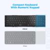 imageiClever Portable Keyboard BK09 Foldable Bluetooth Keyboard with Number Pad for Travel and Business Trip USBC Rechargeable for Laptop iPad iPhone Sync up to 3 Devices
