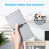 imageiClever Portable Keyboard BK09 Foldable Bluetooth Keyboard with Number Pad for Travel and Business Trip USBC Rechargeable for Laptop iPad iPhone Sync up to 3 Devices