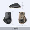 imageiClever Wireless Mouse with Bluetooth or USB Receiver 5 Adjustable 2400DPI Rechargeable Computer Mice Wireless Mouse for Laptop iPad MacBook Tablet PCBlackGold