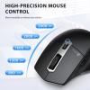 imageiClever Wireless Mouse with Bluetooth or USB Receiver 5 Adjustable 2400DPI Rechargeable Computer Mice Wireless Mouse for Laptop iPad MacBook Tablet PCBlackSilver