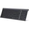 imageiClever BK10 Bluetooth Keyboard Universal Bluetooth 51 Wireless Keyboard with Number Pad Ergonomic Design MultiDevice Compatibility Stable Connection for Mac iPad iPhone Android Windowsgray black