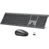 imageiClever DK03 Bluetooth Keyboard and Mouse Rechargeable DualMode Bluetooth 42  24G Wireless Keyboard and Mouse Combo UltraSlim MultiDevice Keyboard for Mac iPad Apple Android Windowsblack gray2