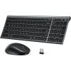 imageiClever DK05 Bluetooth Keyboard and Mouse Combo MultiDevice Wireless Keyboard and Mouse 24GHzBluetooth USBC Rechargeable Slim Compact Design Comfortable Typing for PCLaptopWindowsMac