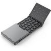 imageiClever Foldable Bluetooth Keyboard BK18 Foldable Keyboard with Touchpad and Number Pad Portable Rechargeable Pocket Size for Travel Compatible with iPad iPhone Laptop