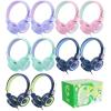 imageiClever Kids Headphones Bulk 5 Pack for Students K12 ampamp Teachers Durable PP Material 85dBA Safe Volume Multiple Folding Options Kids Wired Headphones for SchoolClassroomHomeTravelColorful 10PACK