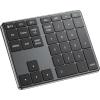imageiClever Number Pad Aluminum Wireless Number Pad for Multi Devices USBC Rechargeable External 34Keys Bluetooth Keyboard for Data Entry Compatible for Laptop Mac iMac Tablet PC DesktopBlack