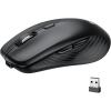 imageiClever Wireless Bluetooth Mouse Dual ModeBluetoothUSB Rechargeable Mouse MultiDevices for Small Sized Hands with 4 Adjustable DPI Silent Clicks for Laptop iPad MacBook Tablet PCBlack