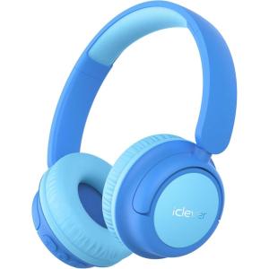 imageiClever BTH22 Kids Bluetooth Headphones 60H Play Time USB C Fast Charging Bluetooth 54 AUX CordSafe Volume 7485 dBAToddler Headphones for iPadTabletTravelSchool BlueBlue