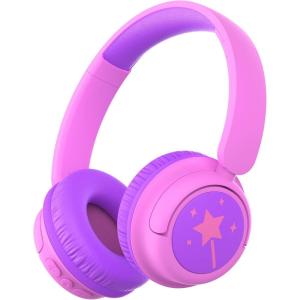 imageiClever BTH22 Kids Bluetooth Headphones 60H Play Time USB C Fast Charging Bluetooth 54 AUX CordSafe Volume 7485 dBAToddler Headphones for iPadTabletTravelSchool BlueMagenta