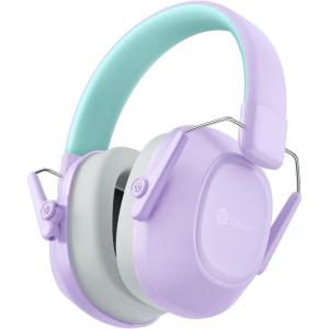 imageiClever Noise Cancelling Headphones for Kids SNR 29dB Safety Noise Reduction Ear Muffs for Autism Sensory ampampConcentration Aid Ear Hearing Protection for FireworksEventMonster TruckConcertPurple