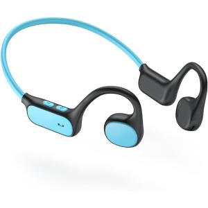 imageiClever Kids Bluetooth Headphones Air Conduction Open Ear Headphones Safe Volume 74ampamp85dBA 360 Bending Resistance Durable 115H Playtime Bluetooth 54 Kids Wireless Headphones for TravelSchoolBlue