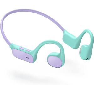 imageiClever Kids Bluetooth Headphones Air Conduction Open Ear Headphones Safe Volume 74ampamp85dBA 360 Bending Resistance Durable 115H Playtime Bluetooth 54 Kids Wireless Headphones for TravelSchoolPurple