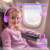 imageiClever BTH22 Kids Bluetooth Headphones 60H Play Time 7485 dBA Safe Volume Bluetooth 54 USB C Over Ear Kids Headphones Wireless with Mic AUX Cord for iPadTabletTravelSchool BlackBlueMagenta