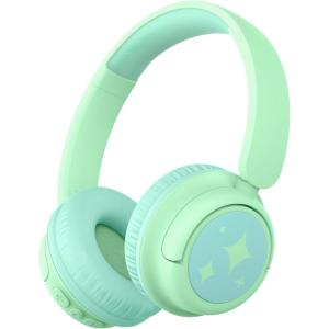 imageiClever BTH22 Kids Bluetooth Headphones 60H Play Time 7485 dBA Safe Volume Bluetooth 54 USB C Over Ear Kids Headphones Wireless with Mic AUX Cord for iPadTabletTravelSchool BlackBlueLight Green