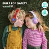 imageiClever Auraa Active Noise Cancelling Headphones for Kids LED Light Up Bluetooth 60 Safe Volume 80dBA 47H Play TimeFast ChargingKids Headphones Wireless with Mic AUX Cord for Travel iPadPurpleSliver