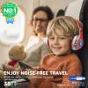 imageiClever Auraa Active Noise Cancelling Headphones for Kids LED Light Up Bluetooth 60 Safe Volume 80dBA 47H Play TimeFast ChargingKids Headphones Wireless with Mic AUX Cord for Travel iPadPurpleSliver