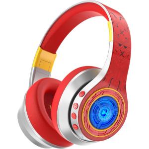 imageiClever Auraa Active Noise Cancelling Headphones for Kids LED Light Up Bluetooth 60 Safe Volume 80dBA 47H Play TimeFast ChargingKids Headphones Wireless with Mic AUX Cord for Travel iPadPurpleSliver