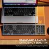 imageiClever Backlit Bluetooth Keyboard for Mac BK10 Pro Ultra Slim Wireless Keyboard MultiDevice 7Color Backlight Standard FullSize Keys Rechargeable Compatible with Mac Windows iPad Android