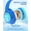 image:imageiClever C371 Kids Headphones with Cord 85dBA Safe Sound OverEar Foldable Headphones for Kids 35mm Jack Boys Girls Toddlers Headphones for School Travel Chromebook Tablet iPad Powder BlueOcean Blue