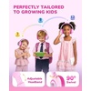 image:imageiClever C371 Kids Headphones with Cord 85dBA Safe Sound OverEar Foldable Headphones for Kids 35mm Jack Boys Girls Toddlers Headphones for School Travel Chromebook Tablet iPad Powder BlueMacaron Pink