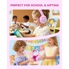 image:imageiClever C371 Kids Headphones with Cord 85dBA Safe Sound OverEar Foldable Headphones for Kids 35mm Jack Boys Girls Toddlers Headphones for School Travel Chromebook Tablet iPad Powder BlueMacaron Pink