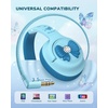 image:imageiClever C371 Kids Headphones with Cord 85dBA Safe Sound OverEar Foldable Headphones for Kids 35mm Jack Boys Girls Toddlers Headphones for School Travel Chromebook Tablet iPad Powder BlueBlue Powder