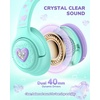 image:imageiClever C371 Kids Headphones with Cord 85dBA Safe Sound OverEar Foldable Headphones for Kids 35mm Jack Boys Girls Toddlers Headphones for School Travel Chromebook Tablet iPad Powder BlueCream Green