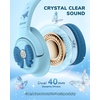 image:imageiClever C371 Kids Headphones with Cord 85dBA Safe Sound OverEar Foldable Headphones for Kids 35mm Jack Boys Girls Toddlers Headphones for School Travel Chromebook Tablet iPad Powder BlueBlue Powder