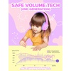image:imageiClever C371 Kids Headphones with Cord 85dBA Safe Sound OverEar Foldable Headphones for Kids 35mm Jack Boys Girls Toddlers Headphones for School Travel Chromebook Tablet iPad Powder BluePink Glitter