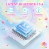 image:imageiClever BTH22 Kids Bluetooth Headphones 60H Play Time 7485 dBA Safe Volume Bluetooth 54 USB C Over Ear Kids Headphones Wireless with Mic AUX Cord for iPadTabletTravelSchool MagentaPinkStripe