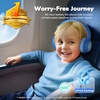 image:imageiClever BTH22 Kids Bluetooth Headphones 60H Play Time 7485 dBA Safe Volume Bluetooth 54 USB C Over Ear Kids Headphones Wireless with Mic AUX Cord for iPadTabletTravelSchool MagentaABlue