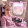 image:imageiClever BTH22 Kids Bluetooth Headphones 60H Play Time 7485 dBA Safe Volume Bluetooth 54 USB C Over Ear Kids Headphones Wireless with Mic AUX Cord for iPadTabletTravelSchool MagentaPinkStripe