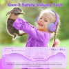 image:imageiClever BTH22 Kids Bluetooth Headphones 60H Play Time 7485 dBA Safe Volume Bluetooth 54 USB C Over Ear Kids Headphones Wireless with Mic AUX Cord for iPadTabletTravelSchool MagentaAPurple