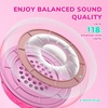 image:imageiClever BTH22 Kids Bluetooth Headphones 60H Play Time 7485 dBA Safe Volume Bluetooth 54 USB C Over Ear Kids Headphones Wireless with Mic AUX Cord for iPadTabletTravelSchool MagentaABlossom Pink