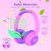 image:imageiClever BTH22 Kids Bluetooth Headphones 60H Play Time 7485 dBA Safe Volume Bluetooth 54 USB C Over Ear Kids Headphones Wireless with Mic AUX Cord for iPadTabletTravelSchool MagentaMagenta