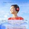 image:imageiClever BTH22 Kids Bluetooth Headphones 60H Play Time 7485 dBA Safe Volume Bluetooth 54 USB C Over Ear Kids Headphones Wireless with Mic AUX Cord for iPadTabletTravelSchool MagentaBlack