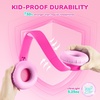 image:imageiClever BTH22 Kids Bluetooth Headphones 60H Play Time 7485 dBA Safe Volume Bluetooth 54 USB C Over Ear Kids Headphones Wireless with Mic AUX Cord for iPadTabletTravelSchool MagentaABlossom Pink