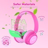 image:imageiClever BTH22 Kids Bluetooth Headphones 60H Play Time 7485 dBA Safe Volume Bluetooth 54 USB C Over Ear Kids Headphones Wireless with Mic AUX Cord for iPadTabletTravelSchool MagentaABlossom Pink