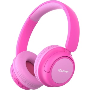 image:imageiClever BTH22 Kids Bluetooth Headphones 60H Play Time 7485 dBA Safe Volume Bluetooth 54 USB C Over Ear Kids Headphones Wireless with Mic AUX Cord for iPadTabletTravelSchool MagentaABlossom Pink