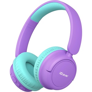 image:imageiClever BTH22 Kids Bluetooth Headphones 60H Play Time 7485 dBA Safe Volume Bluetooth 54 USB C Over Ear Kids Headphones Wireless with Mic AUX Cord for iPadTabletTravelSchool MagentaAPurple